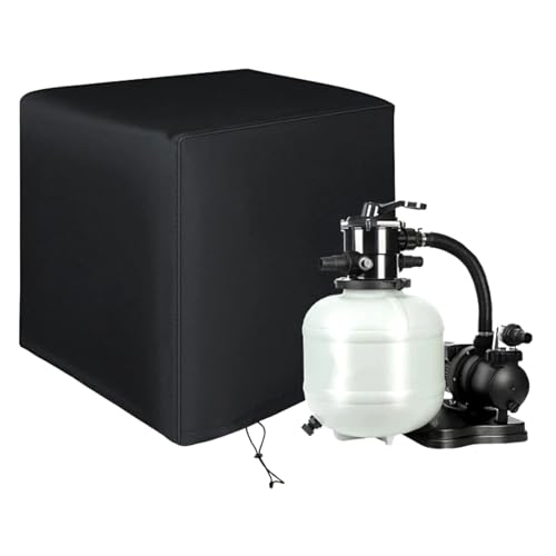 Hbbgdiy Poolfilterabdeckung 17x13x15 Zoll wasserdichte staubfeste Oxford -Stoffpumpenabdeckung mit Kordelkordelschließung für Outdoor -Poolpumpenausrüstung und Gehäuseschutz von Hbbgdiy