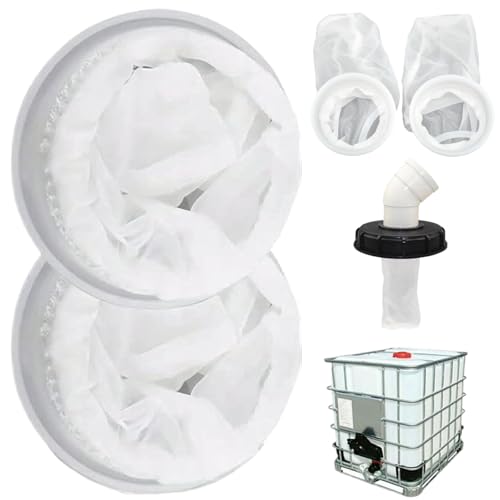 IBC -TOTE LID -Filter 2pcs 8 Zoll Regenwasserfilter Nylonabdeckung für IBC -Behälter Regenwassertanksystem Fischtank -Mesh -Sieb Gartenwassersammlung von Hbbgdiy