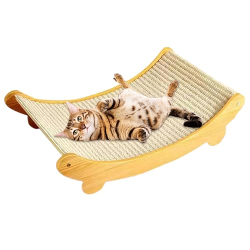 Katzenkratzenbrett, 2 in 1 Sisal Cat Kratzbett Gebogene Kratzer Dampproof robuste Kratzfeste einfache Baugruppe Haustierkratzer für Innenkatzen. von Hbbgdiy