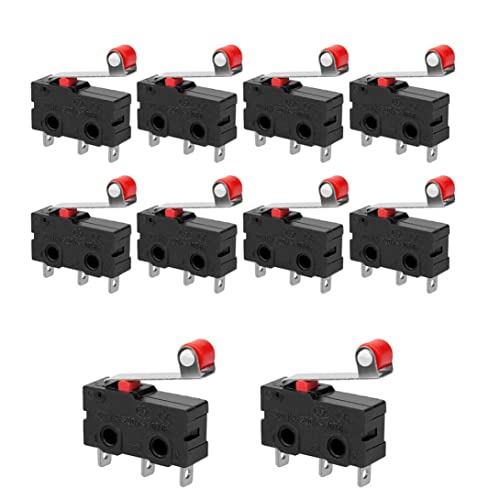 Mikrogrenzschalter 10pcs SPDT 250 V 5A Momentaner Scharnierrollen -Hebelarm, Mini -Snap -Action -Switches für Elektronik, Industrie-, Heimautomation Mikrogrenzschalter 10pcs SPDT 250 V 5A Momentaner Scharnierrollen -Hebelarm, Mini -Snap -Action -Switches für Elektronik, Industrie-, Heimautomation von Hbbgdiy