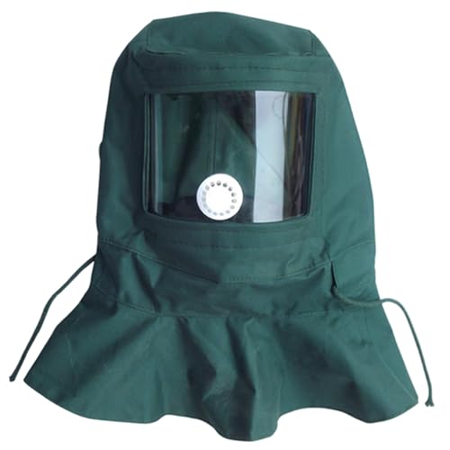 Sandstrahlhaube Clear Sehvermögen Sandstrahl Schutzhaube Maske mit verstellbarem Seil Anti -Staubwindausrüstung zum Malen von Polierpulverbeschichtung Workshop von Hbbgdiy