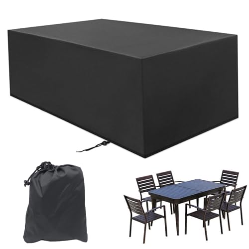 Wasserdichte Möbelabdeckung im Freien 126x126 x 32 Zoll mit Kordelkordel, UV -resistenter Terrasse Couch Deckung für Sofa -Set, Tisch und Stuhlschutz von Hbbgdiy