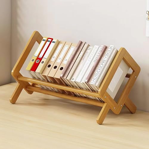Hbluefat Schreibtisch-Bücherregal aus Holz, kleines Bücherregal, Organizer, Tisch-Mini-Bücherregal (Holz) von Hbluefat