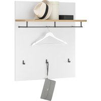 HBZ Garderobenpaneel "Milan Paneel breit, BxHxT 85x95x27 cm", (1 St.), Paneel mit 1 Hutablage, 1 Kleiderstange, 3 Kleiderhaken von Hbz