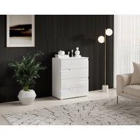 HBZ Kommode "Spice weiß hochglanz, BxHxT 65x80x40 cm", Kommode mit 4 Schubkästen von Hbz