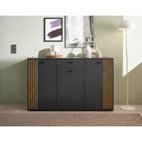 HBZ Sideboard "Dublin Kommode, BxHxT 140x86x38cm", (1 St.), Breite 140cm, Softclose, Metallgriffe von Hbz
