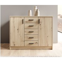 HBZ Sideboard "Nelly Kommode, BxHxT 109x86x50cm", (1 St.), Breite 109cm, Einlegeböden verstellbar, foliert von Hbz