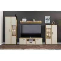 HBZ Wohnwand "Kanada Wohnwand, BxHxT 340x196x40", (4 St.), Breite 340cm, Unterflurauszug, Melaminbeschichtung von Hbz