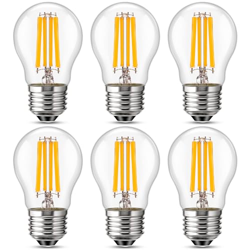 Hcnew E27 LED Dimmbar Warmweiss Glühbirne,806lm 6.5W Ersetzt 60W Edison Vintage Glühlampe,G45 Globus Leuchtmittel Birne,2700K warmweiß Für Kronleuchter Tischlampe Wohnzimmer Leuchten,6 Stück von Hcnew