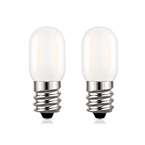 Hcnew T22 E14 LED Glühbirne 1 Watt Warmweiss,Kühlschrank Edison Röhrenbirnen 220V 10 Watt Äquivalent 2700K nicht dimmbar,2er-Pack von Hcnew