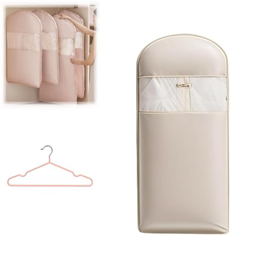 Platzsparende hängende Kleidertasche mit Selbstkompressionsreißverschluss, platzsparender Kleiderschrank-Organizer, Kleidersäcke mit Staubschutzabdeckung für Daunenmäntel, Reisetaschen mit von Hcnjn