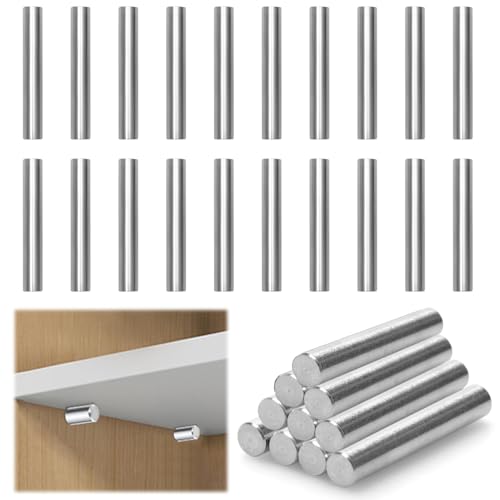 30 Stück Regalbodenträger Ø6x40mm Regalbodenhalter Regalbrett Halterung Zylinderstifte Fixierstift für Möbel Kommode Regal Bücherregal Unterstützung von Hcunbsu