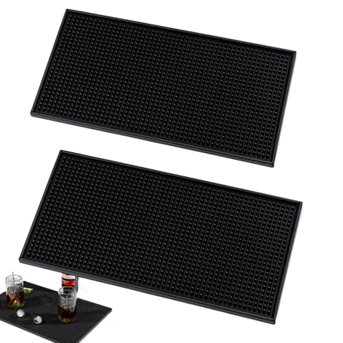 2 Stück Abtropfmatte, Barmatte Schwarz 30 x 15 cm, Geschirrablage, Dish Drying Mat, Abtropfschale, Silikon Abtropfmatte Spüle, Hitzebeständig Rutschfest für Bar, Küche, Restaurant, Café 2 Stück Abtropfmatte, Barmatte Schwarz 30 x 15 cm, Geschirrablage, Dish Drying Mat, Abtropfschale, Silikon Abtropfmatte Spüle, Hitzebeständig Rutschfest für Bar, Küche, Restaurant, Café von HcvGcm