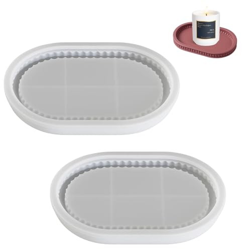 2 Stück Silikonformen Gießformen Oval, Epoxidharz Formen für DIY Untersetzer und Tabletts, Resin Formen Gießformen Silikon 19,5 cm x 11 cm, Ideal für Kunsthandwerk und Geschenke 2 Stück Silikonformen Gießformen Oval, Epoxidharz Formen für DIY Untersetzer und Tabletts, Resin Formen Gießformen Silikon 19,5 cm x 11 cm, Ideal für Kunsthandwerk und Geschenke von HcvGcm
