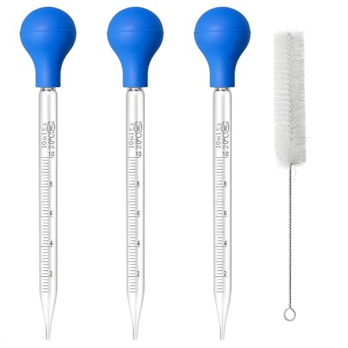 Pipette 10ml, 3 Stück Glaspipetten mit Skala, Präzise Messpipette für Labor, Schule und DIY Seifenherstellung, Inklusive Reinigungsbürste für einfache Pflege Pipette 10ml, 3 Stück Glaspipetten mit Skala, Präzise Messpipette für Labor, Schule und DIY Seifenherstellung, Inklusive Reinigungsbürste für einfache Pflege von HcvGcm