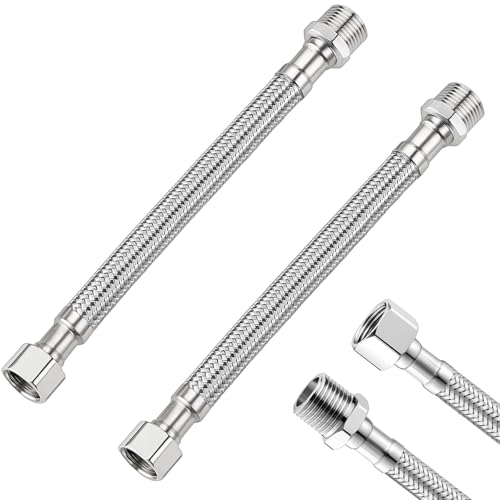 Wasseranschluss Verlängerung, Flexschlauch 3/8, 2er Pack 304 Edelstahl Flexschlauch, Panzerschlauch 3/8 Zoll, Wasseranschluss Verlängerung Für Wasserhahn Und Eckventil, Küche Und Bad 30 cm Wasseranschluss Verlängerung, Flexschlauch 3/8, 2er Pack 304 Edelstahl Flexschlauch, Panzerschlauch 3/8 Zoll, Wasseranschluss Verlängerung Für Wasserhahn Und Eckventil, Küche Und Bad 30 cm von HcvGcm