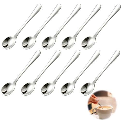 10 Stück Espressolöffel Mini, Kleine Löffel Edelstahl, Espresso Löffel Klein, Gewürzlöffel, Teelöffel, Kaffeelöffel, Ideal Für Gewürze, Salz, Honig, Kaffee von HcvGcm