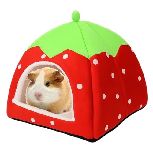 HcvGcm Meerschweinchen Bett, Kaninchen Bett, Kuscheliges Erdbeer-Design, Waschbares Meerschweinchen Zubehör und Kaninchen Zubehör, Winter-Wärme Für Kleine Haustiere HcvGcm Meerschweinchen Bett, Kaninchen Bett, Kuscheliges Erdbeer-Design, Waschbares Meerschweinchen Zubehör und Kaninchen Zubehör, Winter-Wärme Für Kleine Haustiere von HcvGcm