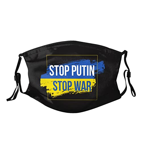Gesichtsmaske mit ukrainischer Flagge, waschbar, wiederverwendbar, Stoffmasken, Mundschutz, verstellbare Sturmhauben für Frauen, Männer, Teenager Gesichtsmaske mit ukrainischer Flagge, waschbar, wiederverwendbar, Stoffmasken, Mundschutz, verstellbare Sturmhauben für Frauen, Männer, Teenager von Hdadwy