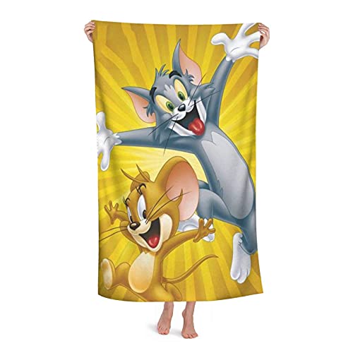 Hdadwy Cartoon T.o.m Je_rry Badetuch 100% Mikrofaser Badetücher Superweiche Flauschige und saugfähige Luxus große Strandtuch （52 x 32 in） von Hdadwy