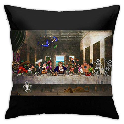 Hdadwy Last Monkey Island Supper Home Dekorative Kissenbezüge für Sofa Couch Kissen Kissenbezüge 18x18 Zoll von Hdadwy