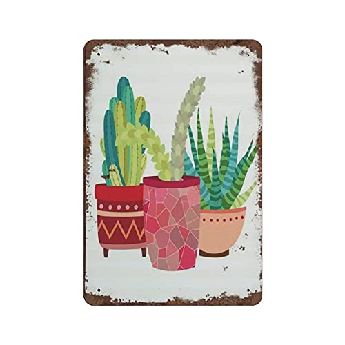 Hdadwy Metallschild mit Kaktus-Trio-Motiv, zum Aufhängen, Metallschild, Wanddekoration, 30,5 x 20,3 cm Hdadwy Metallschild mit Kaktus-Trio-Motiv, zum Aufhängen, Metallschild, Wanddekoration, 30,5 x 20,3 cm von Hdadwy