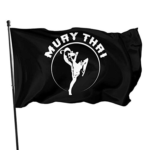 Hdadwy Muay Thai Maste Außenflaggen Hausgartenflaggen Dekorative Flaggen 3x5 Ft Schwarz von Hdadwy