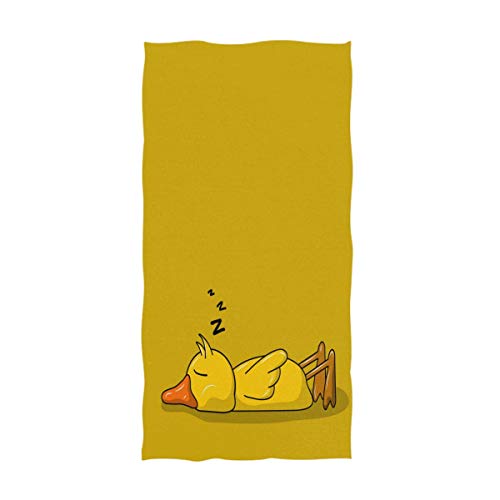 Hdadwy Süße Faule schlafende Ente Weiche, stark saugfähige Gäste Große dekorative Handtücher für Zuhause Badetuch Geschirrtuch für Zuhause Badezimmer Sportküche (27,5 "X 15,7", Gelb) von Hdadwy