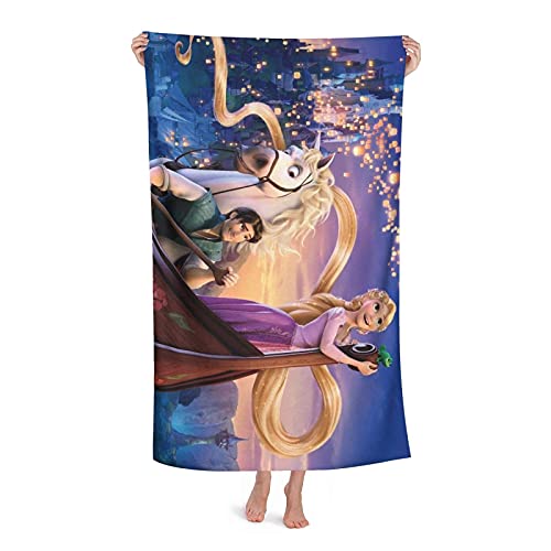 Hdadwy Tangled, Rapunzel Badetuch 31x 51 Zoll, 100% Superfine Fiber Weiches, hochabsorbierendes Badetuch für Pool, Zuhause, Fitnessstudio, Spa, Strand von Hdadwy