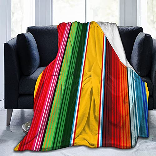 Mexikanische Bunte Sarape Flanell Fleece Decke für Bett Sofa Zimmer Home Weiche Decke Warm All Season Überwurf Plüschdecke 50 "x 40" von Hdadwy