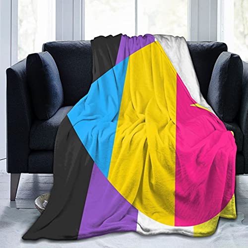 Nonbinary Pan Combo von Pride-Flags Flanell-Fleece-Wurfdecken für Bett Sofa Room Home Weiche Decke Warm All Season Überwurf Plüschdecke 60 "x 50" von Hdadwy