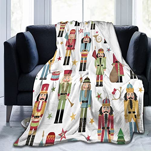 Nussknacker Decke Weihnachtsbaum Stern Fleecedecke Klimaanlage Decke Kühlende Sommerdecke Gemütliche und warme Decken im Winter Stranddecke für Home Office Schlafzimmer 80 "x 60" von Hdadwy