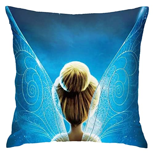 Hdadwy Tinkerbell und die Piratenfee Tinkerbell Kissenbezug Kissenbezüge Dekokissenbezüge Kissenbezug Schutz für Schlafzimmer/Wohnzimmer/Zimmer/Sofa 45,7 x 45,7 cm von Hdadwy