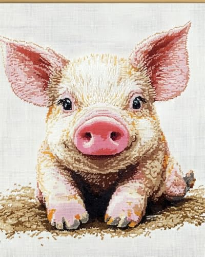 Hdfvlfdsa Kreuzstich Set Vorgedruckt, Schwein 60x80cm Stickvorlagen Stickbilder Vorgedruckt Kreuzstich Stickpackungen Stickpackung Cross Stitch Embroidery Kit Stickset Sticken Set Erwachsene Anfänger Hdfvlfdsa Kreuzstich Set Vorgedruckt, Schwein 60x80cm Stickvorlagen Stickbilder Vorgedruckt Kreuzstich Stickpackungen Stickpackung Cross Stitch Embroidery Kit Stickset Sticken Set Erwachsene Anfänger von Hdfvlfdsa