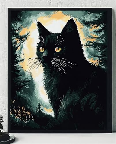 Hdfvlfdsa Kreuzstich Stickpackungen Erwachsene, Schwarze Katze 60x80cm Stickvorlagen Vorgedruckt Kreuzstich Stickpackung Zum Sticken Starter Set Für Erwachsene Kinder Anfänger Hdfvlfdsa Kreuzstich Stickpackungen Erwachsene, Schwarze Katze 60x80cm Stickvorlagen Vorgedruckt Kreuzstich Stickpackung Zum Sticken Starter Set Für Erwachsene Kinder Anfänger von Hdfvlfdsa