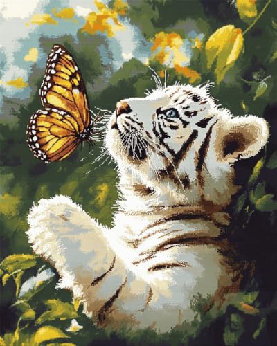 Kreuzstich Set Vorgedruckt Kleiner Weißer Tiger 40X50Cm Stickvorlagen Stickbilder Vorgedruckt Kreuzstich Stickpackungen Stickpackung Cross Stitch Embroidery Kit Stickset Sticken Set Erwachse Kreuzstich Set Vorgedruckt Kleiner Weißer Tiger 40X50Cm Stickvorlagen Stickbilder Vorgedruckt Kreuzstich Stickpackungen Stickpackung Cross Stitch Embroidery Kit Stickset Sticken Set Erwachse von Hdfvlfdsa