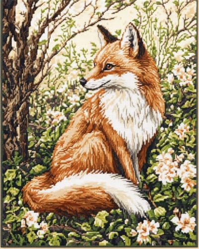 Stickpackung 11Ct Sticken Set Erwachsene Kreuzstich Kreuzstichmuster „Spring Calm“ Mit Fuchsmotiv, Moderner Kreuzstich In Natur, Kreuzstichmuster Im Frühling 40X50Cm Diy Stickbilder Vorgedru Stickpackung 11Ct Sticken Set Erwachsene Kreuzstich Kreuzstichmuster „Spring Calm“ Mit Fuchsmotiv, Moderner Kreuzstich In Natur, Kreuzstichmuster Im Frühling 40X50Cm Diy Stickbilder Vorgedru von Hdfvlfdsa