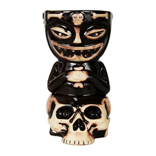 HdjjLtor Tiki Bar Cocktail, Becher Hawaiian Cocktailbecher Keramik Cocktail Tasse Zombie-Cup Party Barware Kunsthandwerk Keramik Tasse Für Mule Becher,F von HdjjLtor
