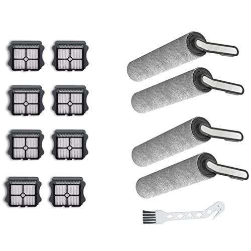 Hduacuge 1 Rollen für Ersatzbürste und HEPA-Filter für Staubsauger für Staubsauger Trocken und Nass Floor One S5 von Hduacuge