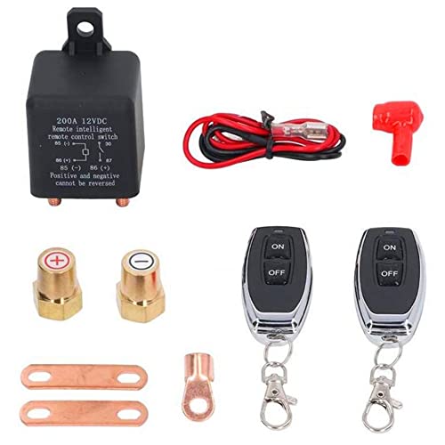Hduacuge 1 Set Auto Fernbedienung Batterie Trennschalter Trennschalter Isolator Fob Relais Fernbedienung Schalter Diebstahlsicherung 12 V 200 A schwarz Hduacuge 1 Set Auto Fernbedienung Batterie Trennschalter Trennschalter Isolator Fob Relais Fernbedienung Schalter Diebstahlsicherung 12 V 200 A schwarz von Hduacuge