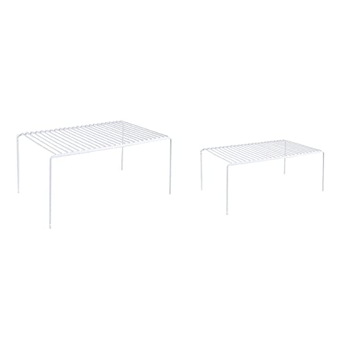 Hduacuge 1 Set Küchenregal aus Edelstahl, platzsparend, für Kühlschrank, Essen, Weiß von Hduacuge