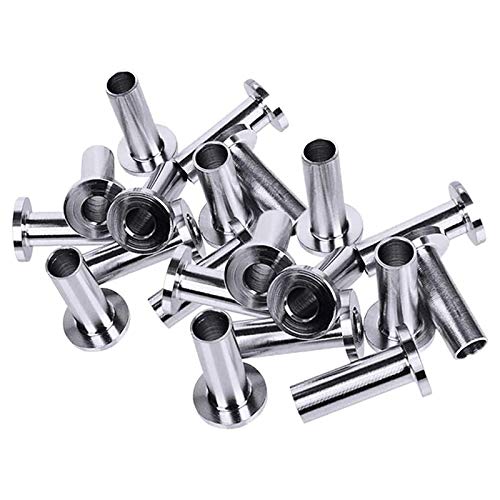 Hduacuge 20-teiliges Set aus Edelstahl, Schutzgriffe, Ösen, Set für 1/8 Seil-Geländer, DIY Geländer T316, Marineblau, 20 Stück von Hduacuge