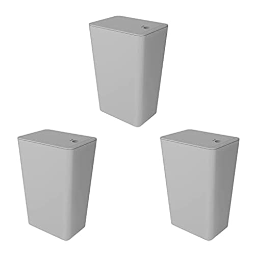 Hduacuge 3 Stück Abfalleimer für Badezimmer, quadratisch, mit Deckel, Presse, klein, dünn, Papierkorb für Küche/Schlafzimmer/Büro, , 3 Stück Hduacuge 3 Stück Abfalleimer für Badezimmer, quadratisch, mit Deckel, Presse, klein, dünn, Papierkorb für Küche/Schlafzimmer/Büro, , 3 Stück von Hduacuge