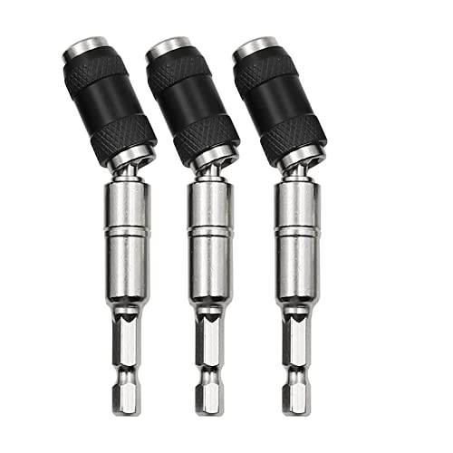 Hduacuge 3-teiliges Bohrer-Set mit magnetischem Drehgelenk, magnetischer Bithalter, drehbar, Bithalter für Schraubendreher, flexibel, mit Freigabe D von Hduacuge
