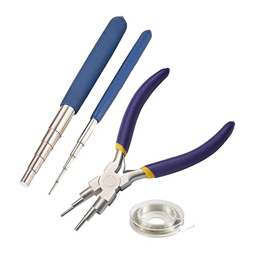 Hduacuge 4 Stück/Set Verpackungswerkzeug mit 10 Größenschnallen, Rundzange aus Stahl für die Herstellung von DIY Hduacuge 4 Stück/Set Verpackungswerkzeug mit 10 Größenschnallen, Rundzange aus Stahl für die Herstellung von DIY von Hduacuge