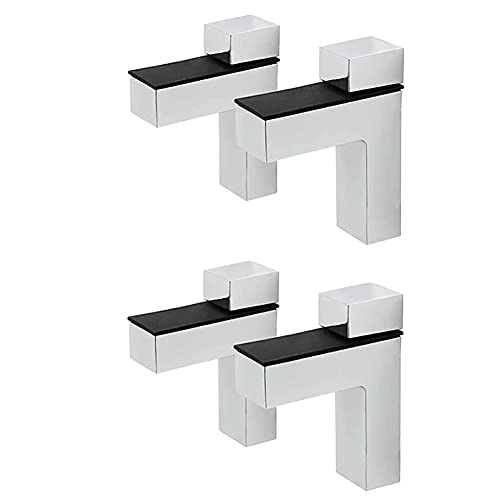 Hduacuge 4 Stück verstellbare Halterung aus Metall für Regalboden aus / Glas, Silber glänzend Hduacuge 4 Stück verstellbare Halterung aus Metall für Regalboden aus / Glas, Silber glänzend von Hduacuge
