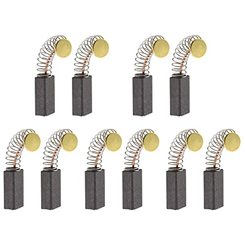 Hduacuge 5 Paar Kohlebürsten für Motor, 13 mm x 8 mm x 5 mm, Universal-Ersatzteile, Elektrowerkzeug für Winkelschleifer, Schwingschleifer von Hduacuge