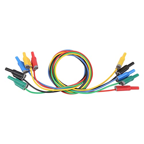 Hduacuge 5 Stück Bananenstecker Testdrähte aus Silikon, 4 mm, vollständig isoliert, Sicherheit umwickelt, Bananenstecker, stapelbar, Verlängerungskabel, weich Hduacuge 5 Stück Bananenstecker Testdrähte aus Silikon, 4 mm, vollständig isoliert, Sicherheit umwickelt, Bananenstecker, stapelbar, Verlängerungskabel, weich von Hduacuge