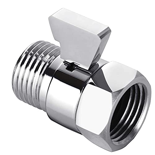 Hduacuge Absperrventil zur Steuerung des Durchflusses, einstellbarer Druckregler aus Messing für Handbrause und Bidet-Pulveerator von Hduacuge