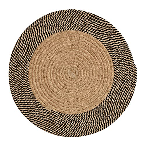 Hduacuge Geflochtener im japanischen Stil, rund, aus Couchtisch, Einzelzimmer, Sofa, Bodenmatte (S) von Hduacuge